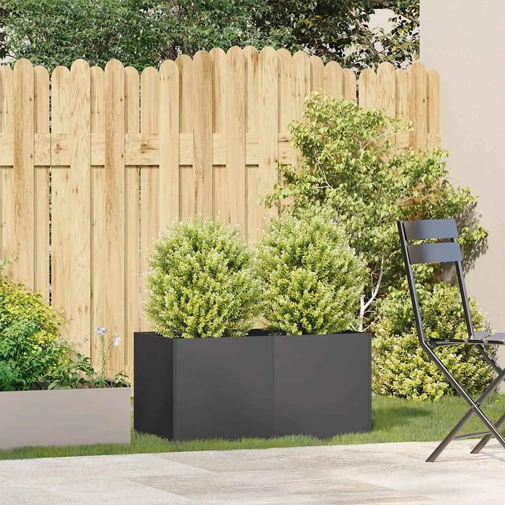 Planter Black Cold-rolled Steel 80x40x40 cm Raised Garden Bed