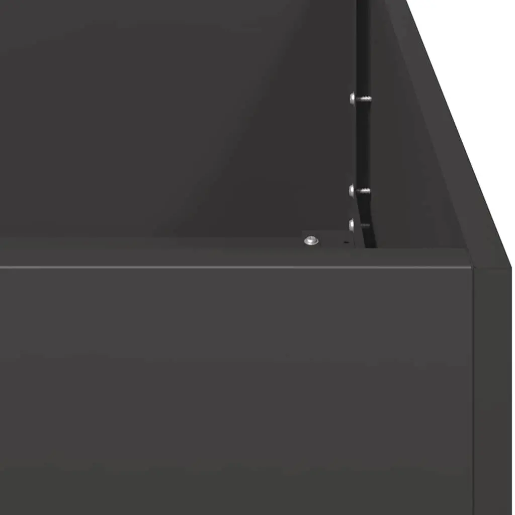 Planter Black Cold-rolled Steel 80x40x40 cm Raised Garden Bed