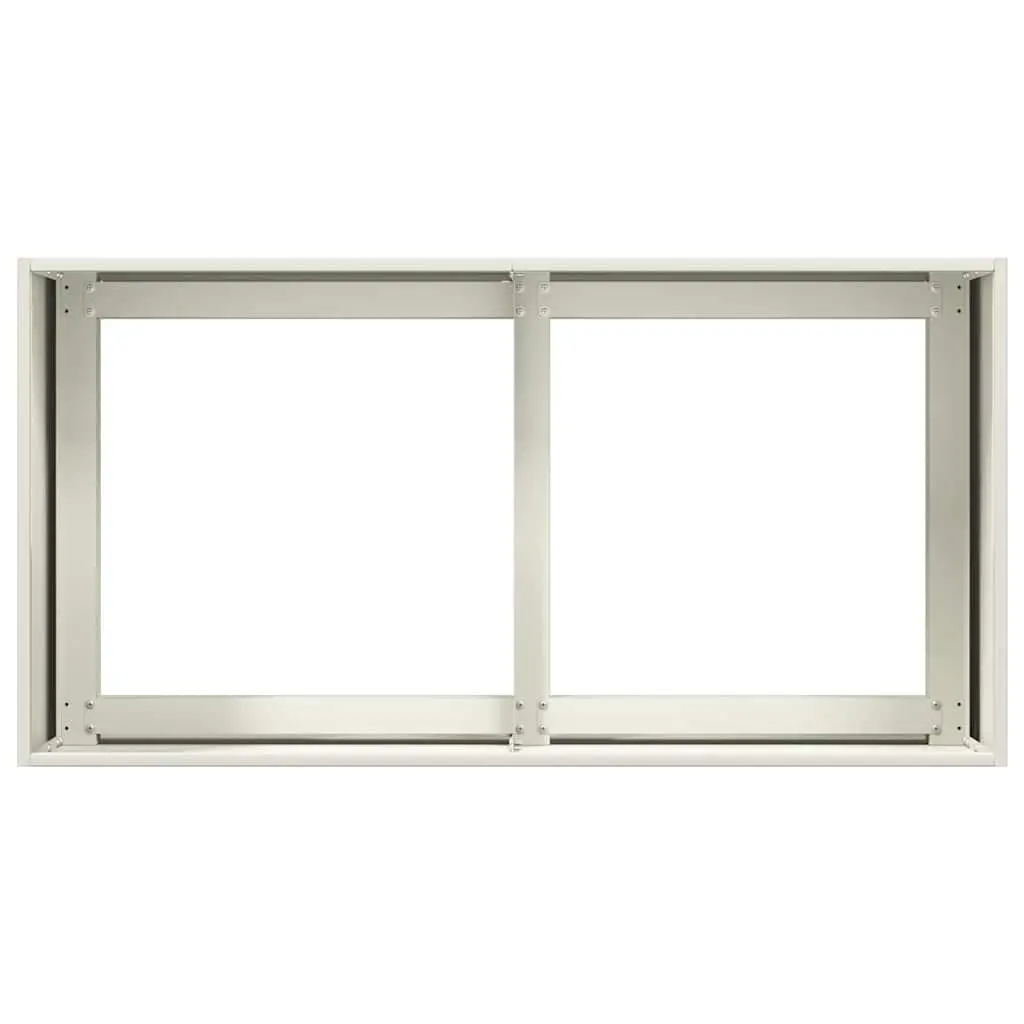 Raised Garden Planter Box Outdoor Flower Bed 80x40x40cm White Cold-rolled Steel