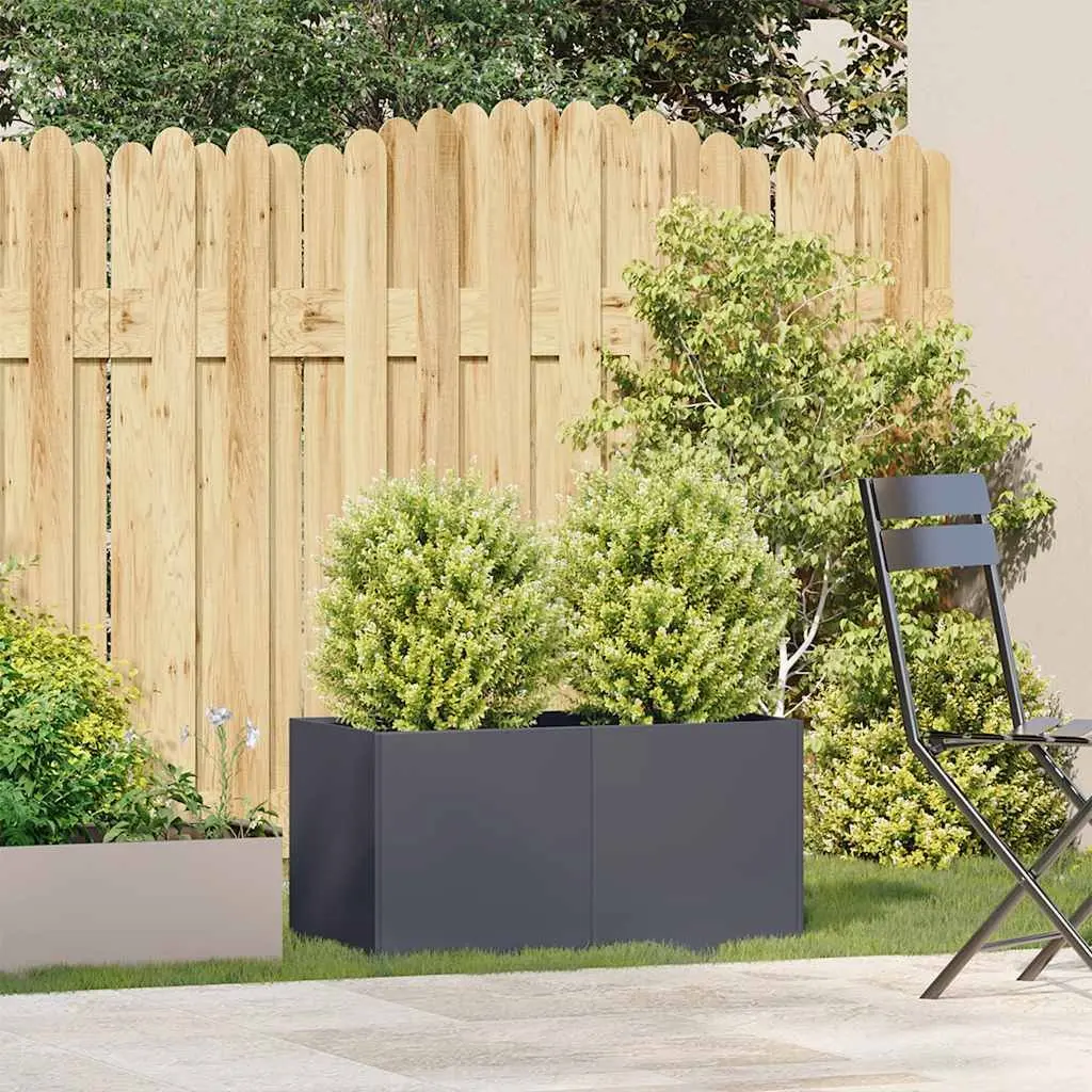 Cold-Rolled Steel Planter Raised Garden Bed 80x40x40cm Anthracite Outdoor Patio