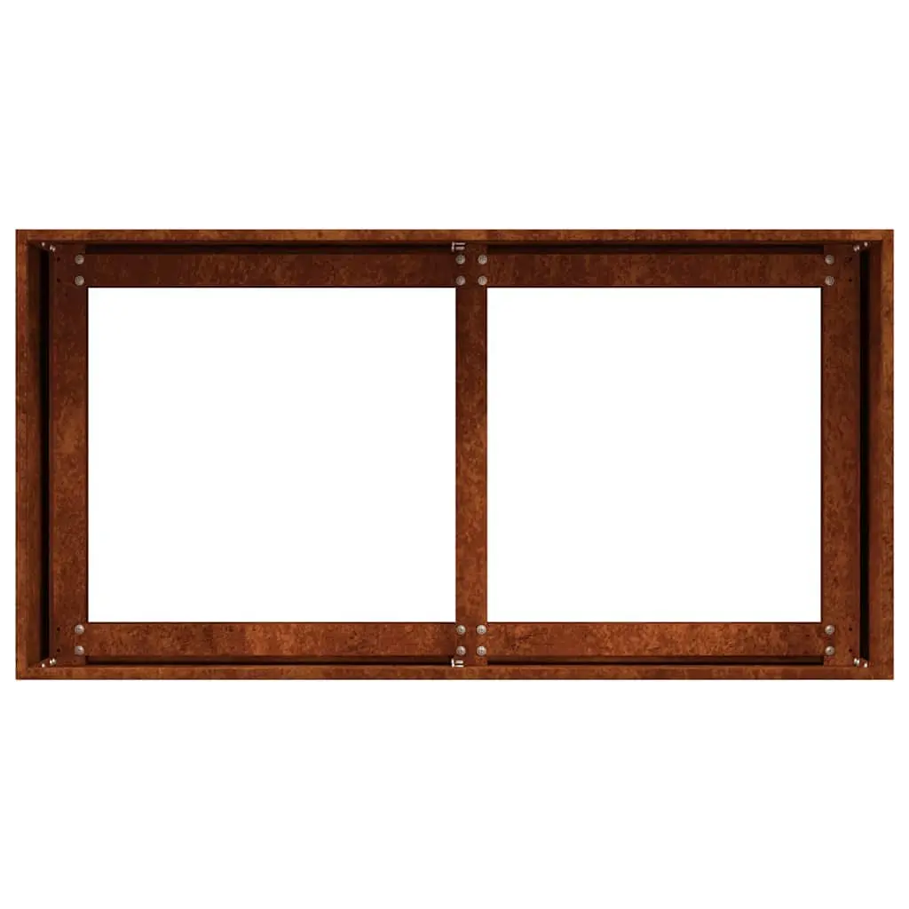 Raised Garden Planter Box Outdoor Flower Bed 80 x 40 x 40 cm Weathering Steel Brown