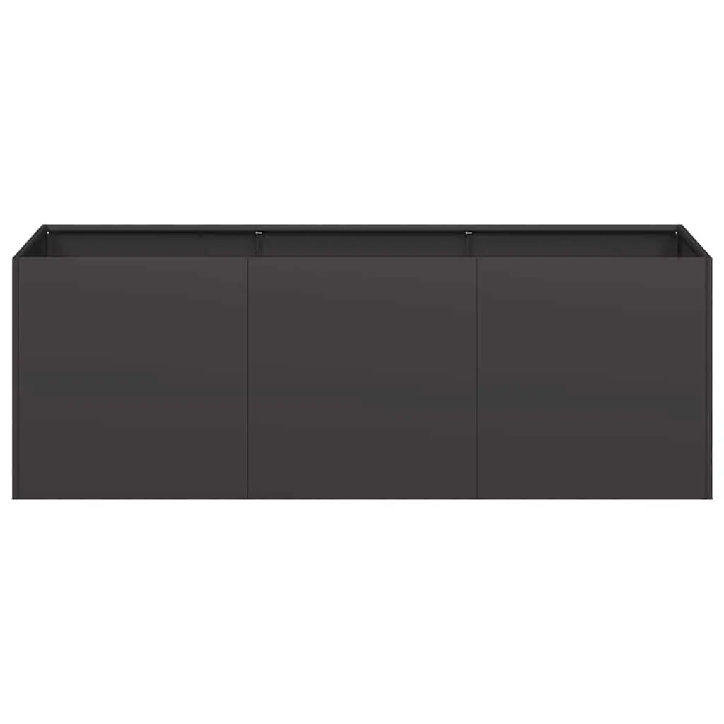 Raised Garden Planter Box Outdoor Flower Bed Container 120x40x40 cm Black