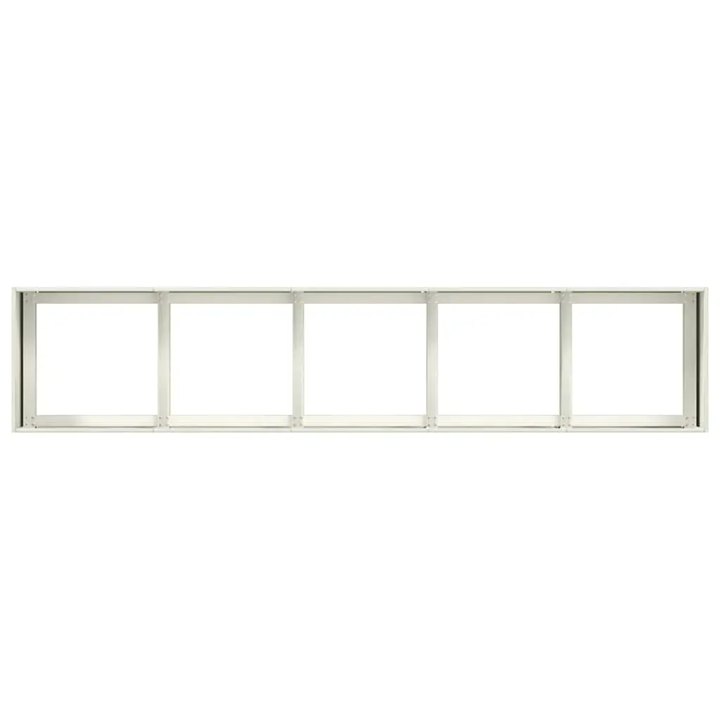 Raised Garden Planter Box Outdoor Flower 200x40x40 cm White Cold-Rolled Steel