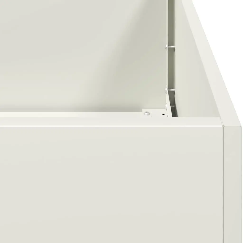 Raised Garden Planter Box Outdoor Flower 200x40x40 cm White Cold-Rolled Steel