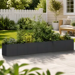Durable Black Steel Raised Planter Box for Plant Lovers