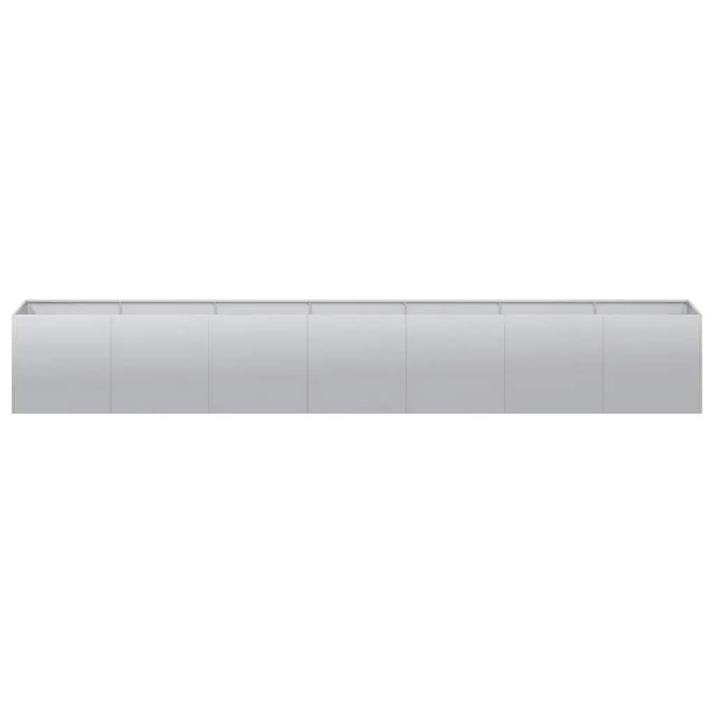 Galvanised Steel Planter Raised Garden Bed 280x40x40 cm Silver