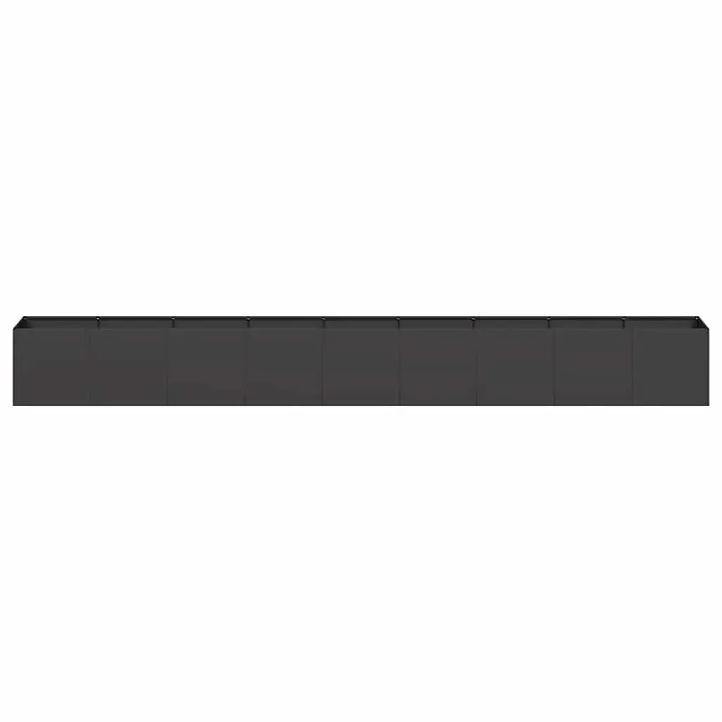 Raised Garden Planter Box Outdoor Flower Bed 360cm Black Cold-rolled Steel