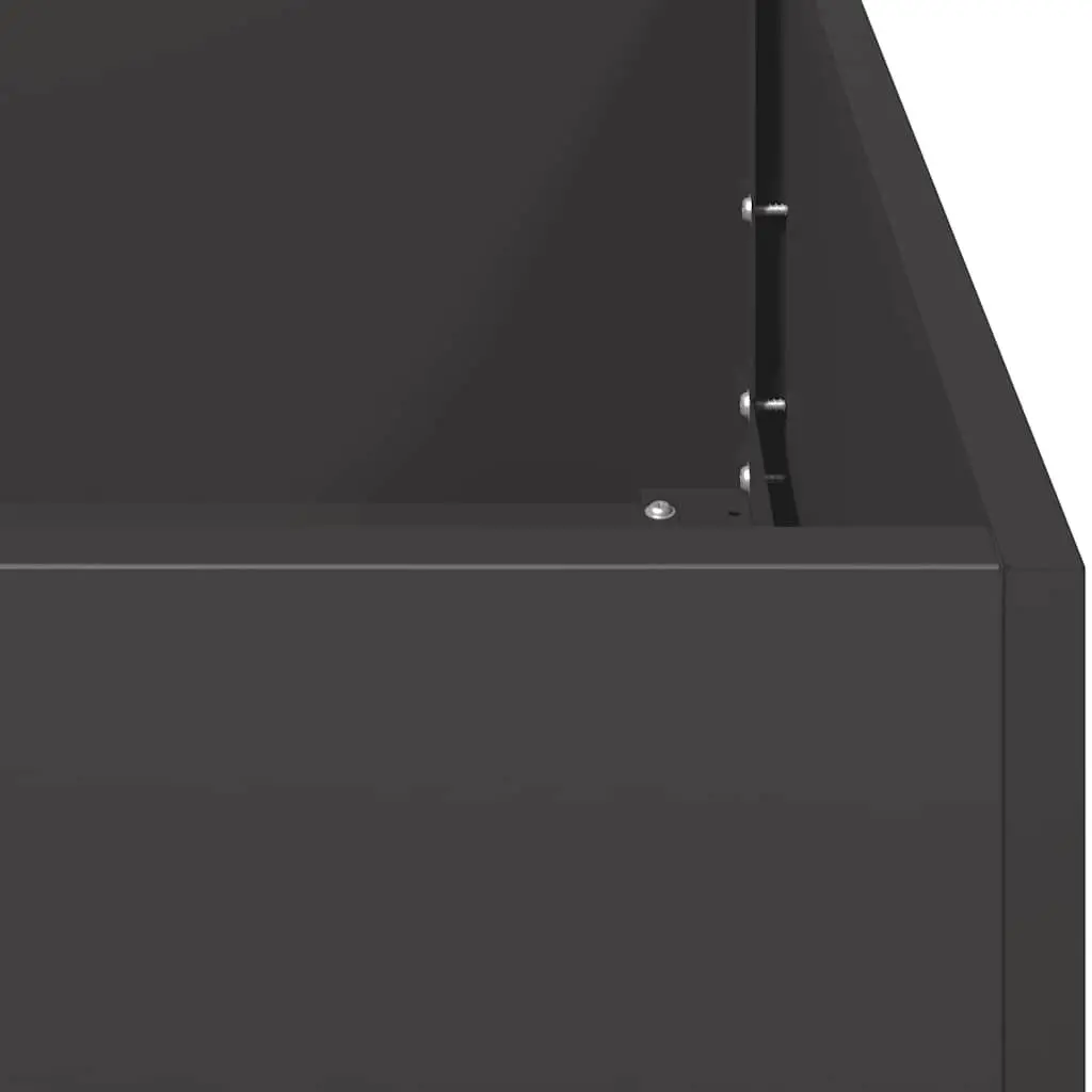 Raised Garden Planter Box Outdoor Flower Bed 360cm Black Cold-rolled Steel