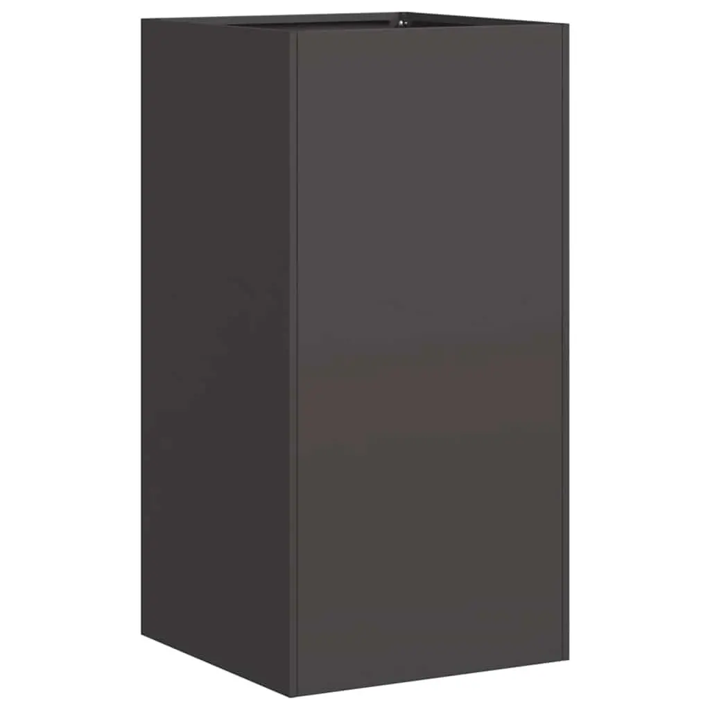 Planter Box Black Cold-rolled Steel Raised Garden Bed 40x40x80 cm Outdoor