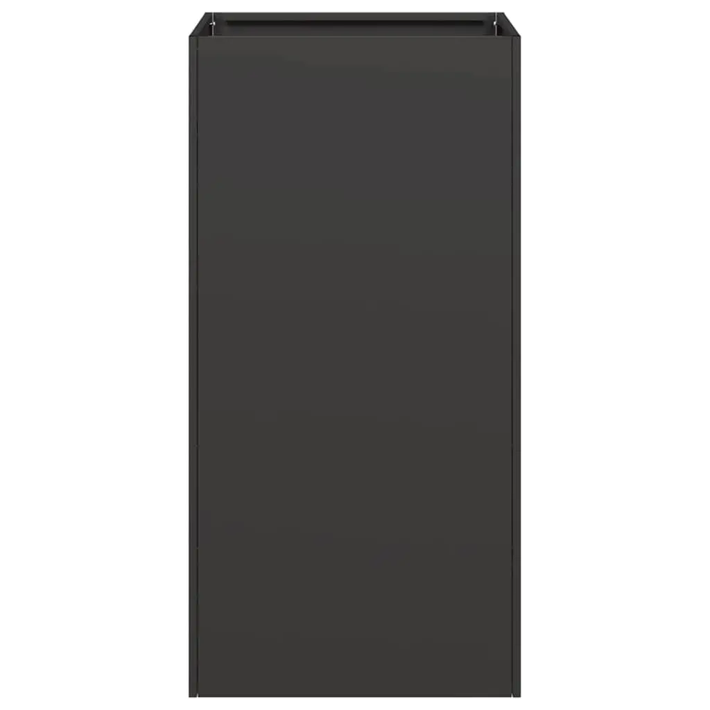 Planter Box Black Cold-rolled Steel Raised Garden Bed 40x40x80 cm Outdoor