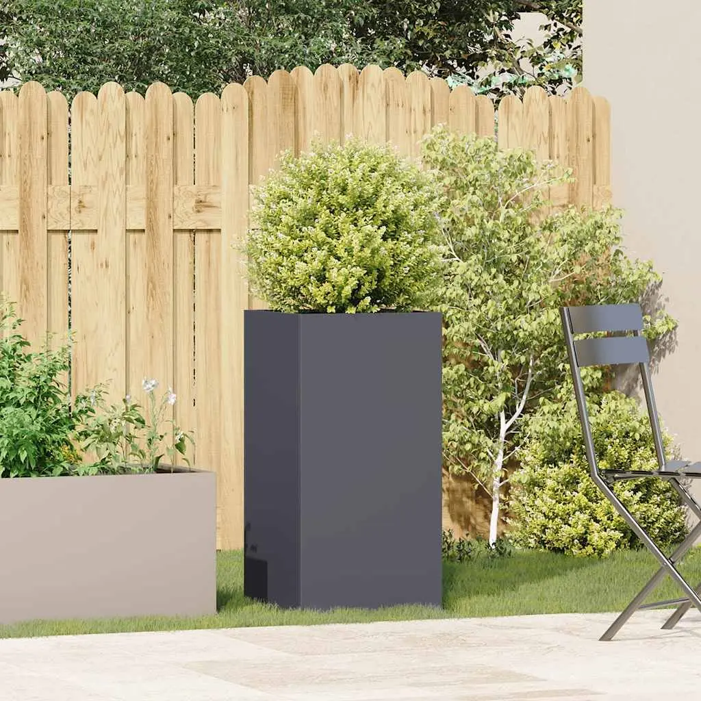 Raised Garden Planter Box Cold-rolled Steel 40x40x80cm Anthracite