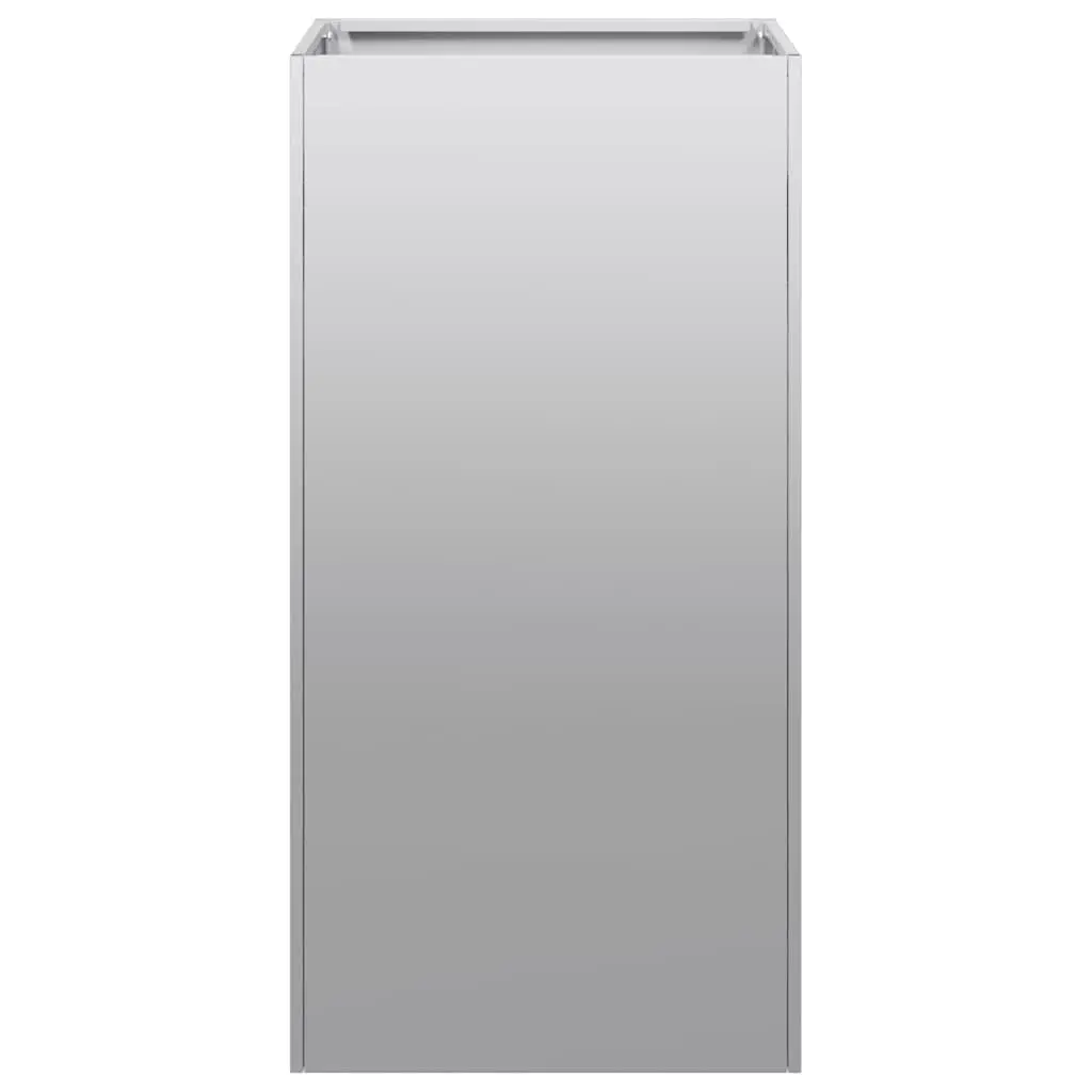 Galvanised Steel Planter Raised Garden Bed Box 40x40x80 cm Outdoor Silver
