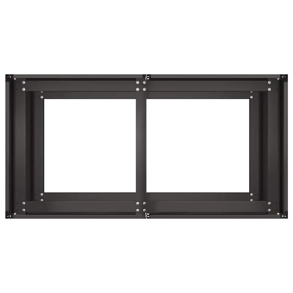 Raised Garden Planter Outdoor Flower Bed Box 80x40x80cm Black Cold-rolled Steel