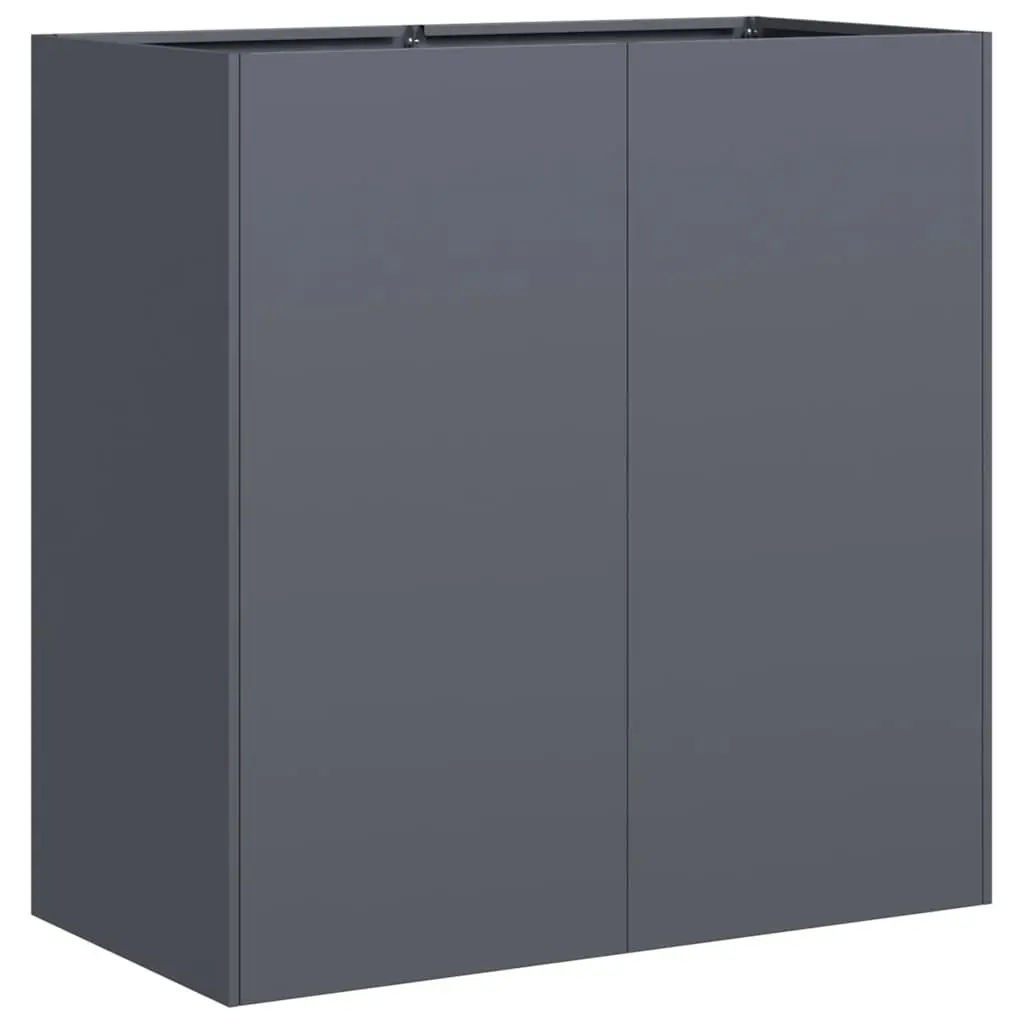 Raised Garden Bed Planter Anthracite Cold-Rolled Steel 80x40x80cm Outdoor