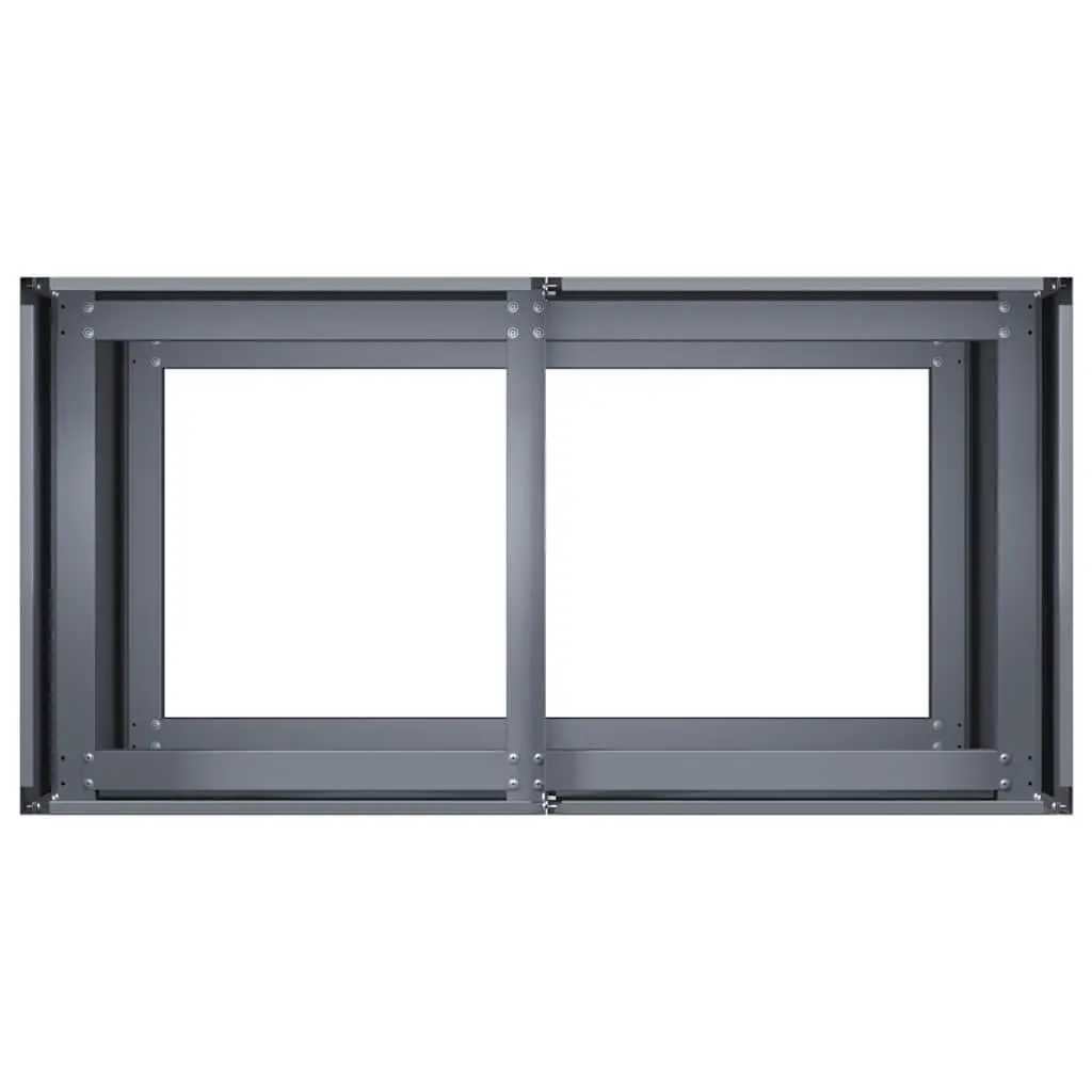 Raised Garden Bed Planter Anthracite Cold-Rolled Steel 80x40x80cm Outdoor