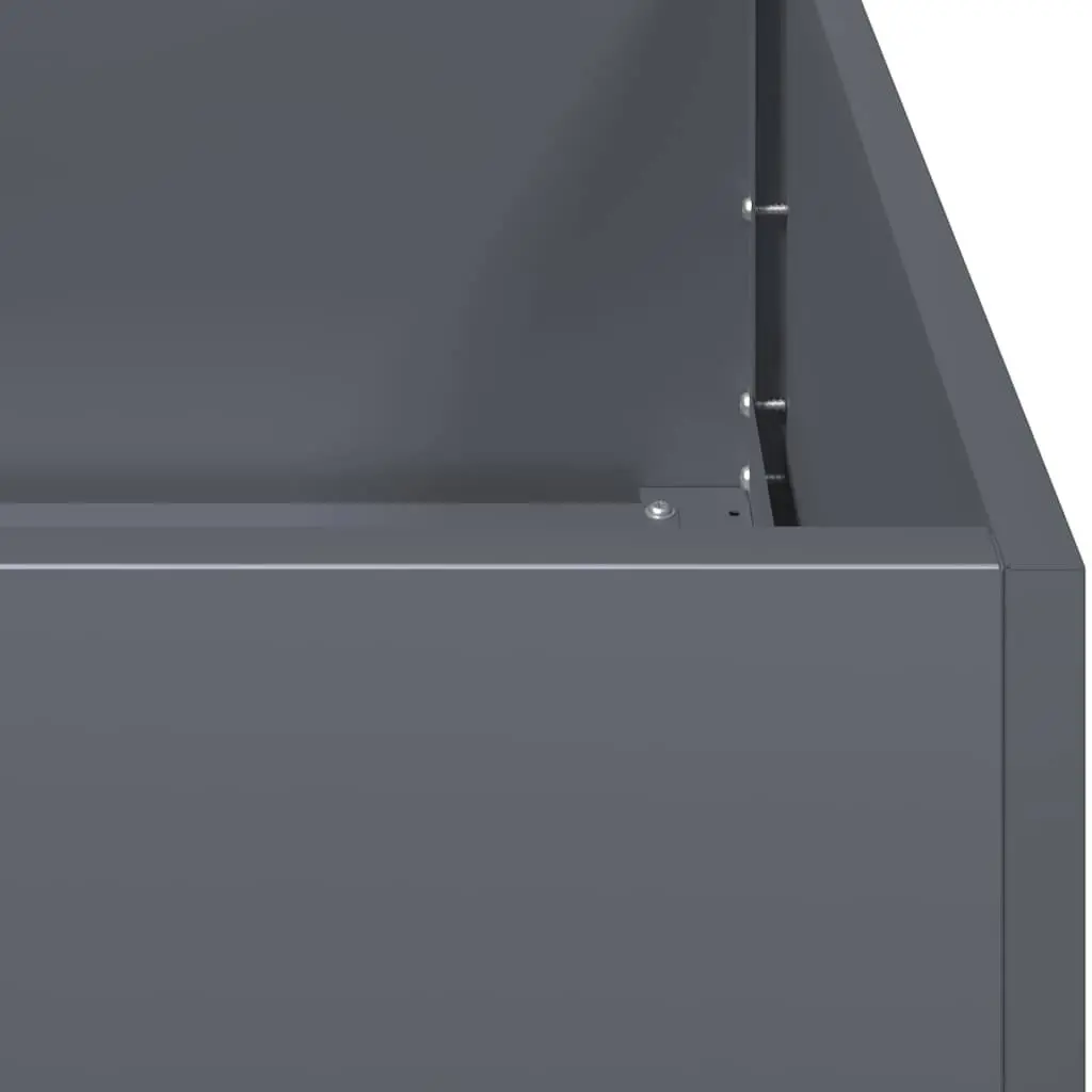 Raised Garden Bed Planter Anthracite Cold-Rolled Steel 80x40x80cm Outdoor