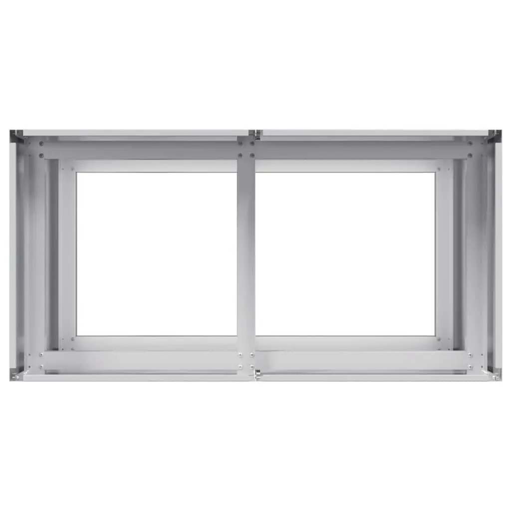 Raised Garden Planter Box Galvanised Steel 80x40x80cm Silver