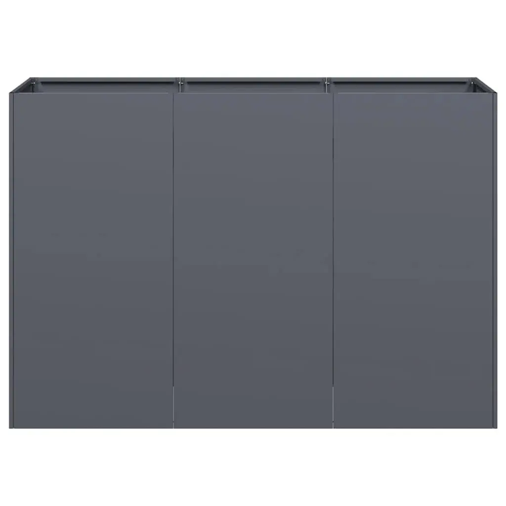 Raised Garden Planter Box Outdoor 120x40x80cm Anthracite Cold-rolled Steel