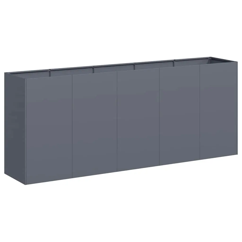 Raised Planter Box Garden Bed 200x40x80 cm Anthracite Cold-rolled Steel