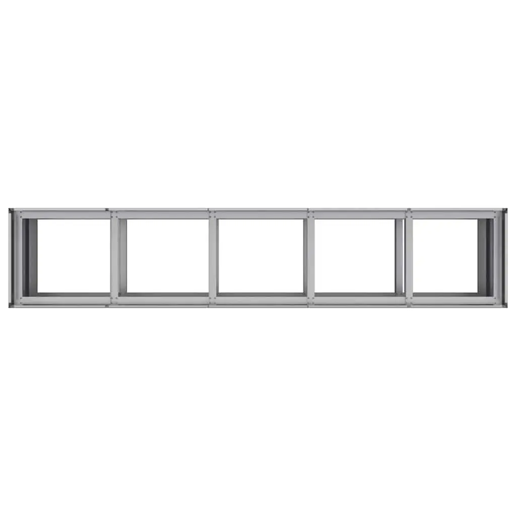 Galvanised Steel Planter Box Outdoor 200x40x80cm Raised Garden Bed Silver