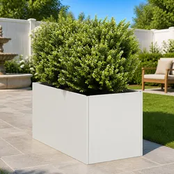 Reliable 40x80x40 cm Raised Bed Planter in White Steel
