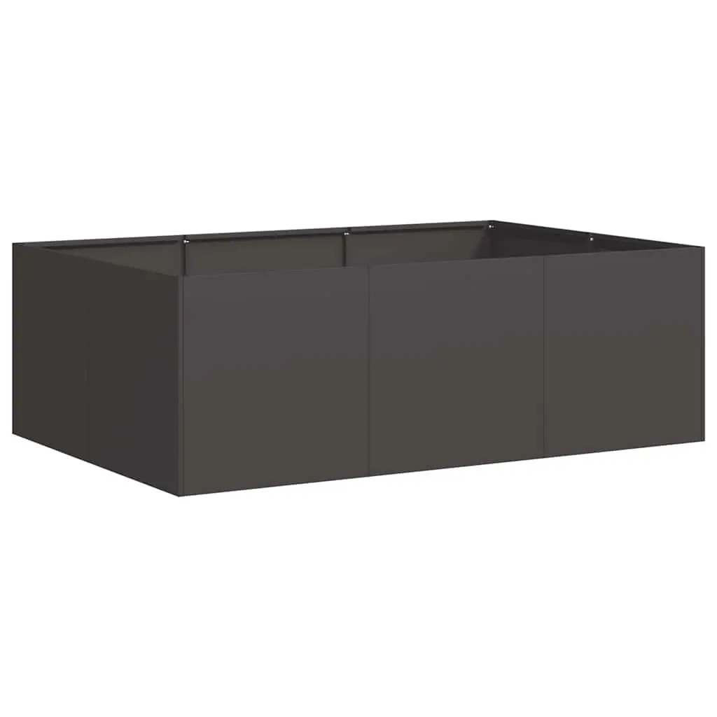 Raised Garden Bed Planter Box Steel Black 120cm x 80cm x 40cm Outdoor