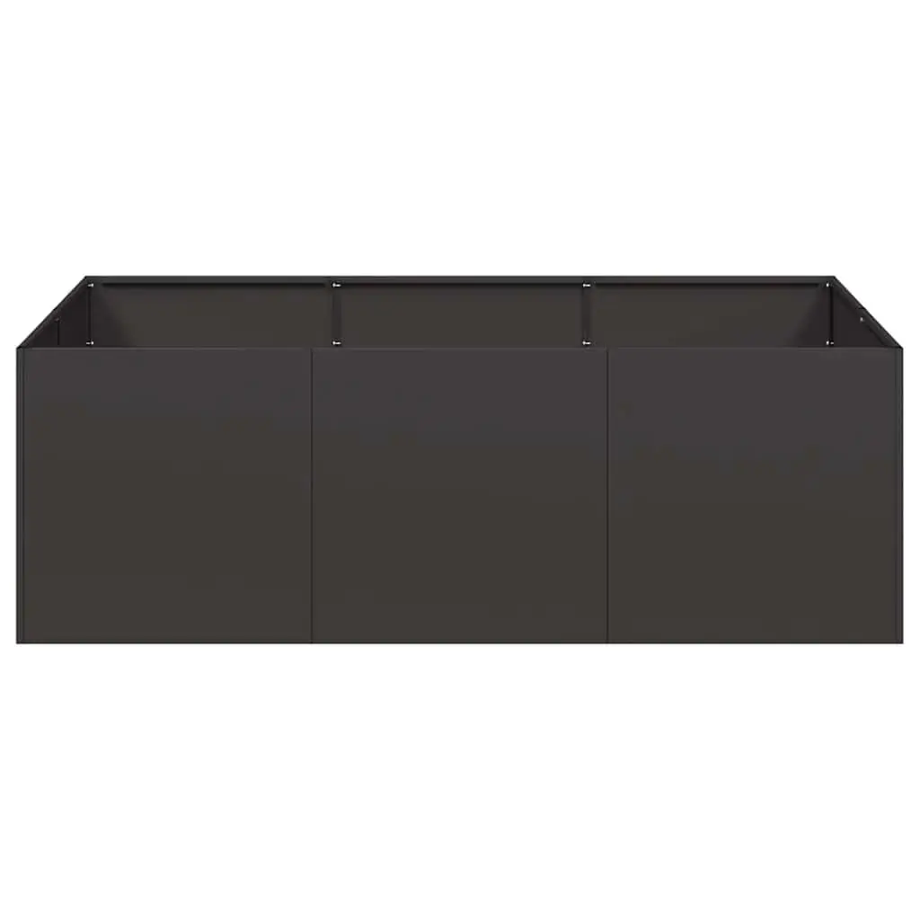 Raised Garden Bed Planter Box Steel Black 120cm x 80cm x 40cm Outdoor