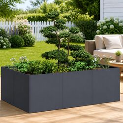 Warm and Reliable Anthracite Raised Planter Box