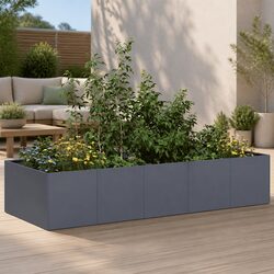 Reliable Anthracite Steel Planter Box for Your Garden