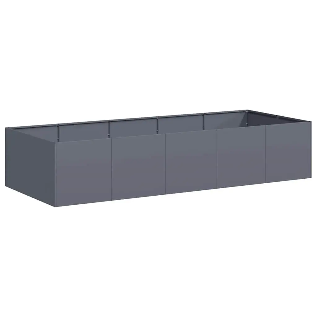 Steel Raised Garden Planter Box Outdoor Flower Bed 200x80x40cm Anthracite