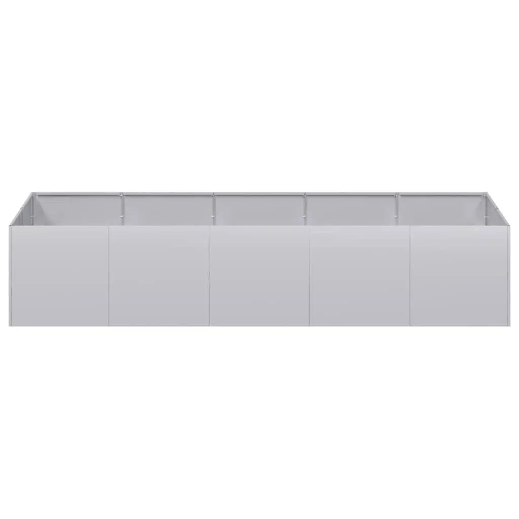 Raised Garden Planter Box 200x80x40cm Silver Outdoor Flower Bed Vegetables