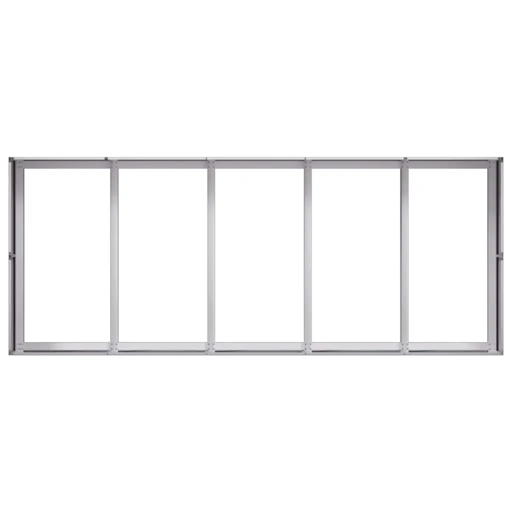 Raised Garden Planter Box 200x80x40cm Silver Outdoor Flower Bed Vegetables