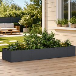 Reliable Steel Raised Planter Box Anthracite 280x80x40cm for Your Garden
