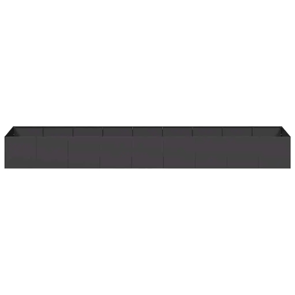 Steel Planter Box Raised Garden Bed Outdoor 360x80x40cm Black