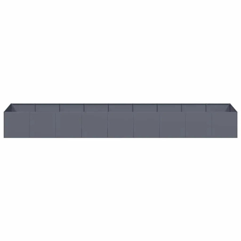 Raised Garden Planter Box Outdoor Flower Bed 360x80x40cm Anthracite Steel