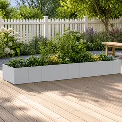 Dependable Galvanised Steel Planter for Outdoor Gardening 360x80x40cm