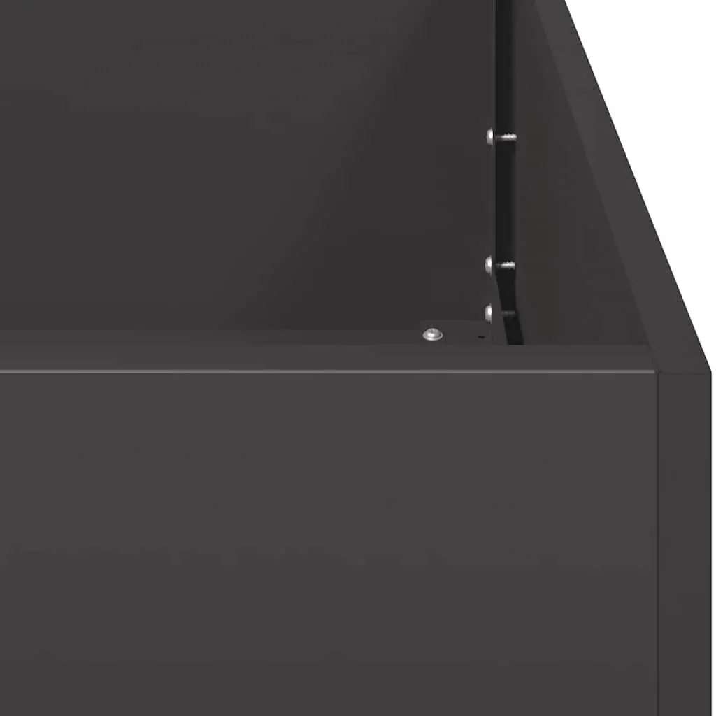 Steel Planter Box Raised Garden Bed 40x80x80 cm Black