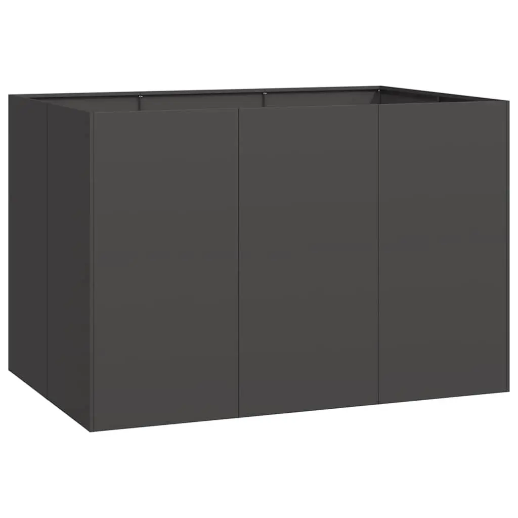Steel Planter Box Raised Garden Bed 120x80x80cm Black Outdoor