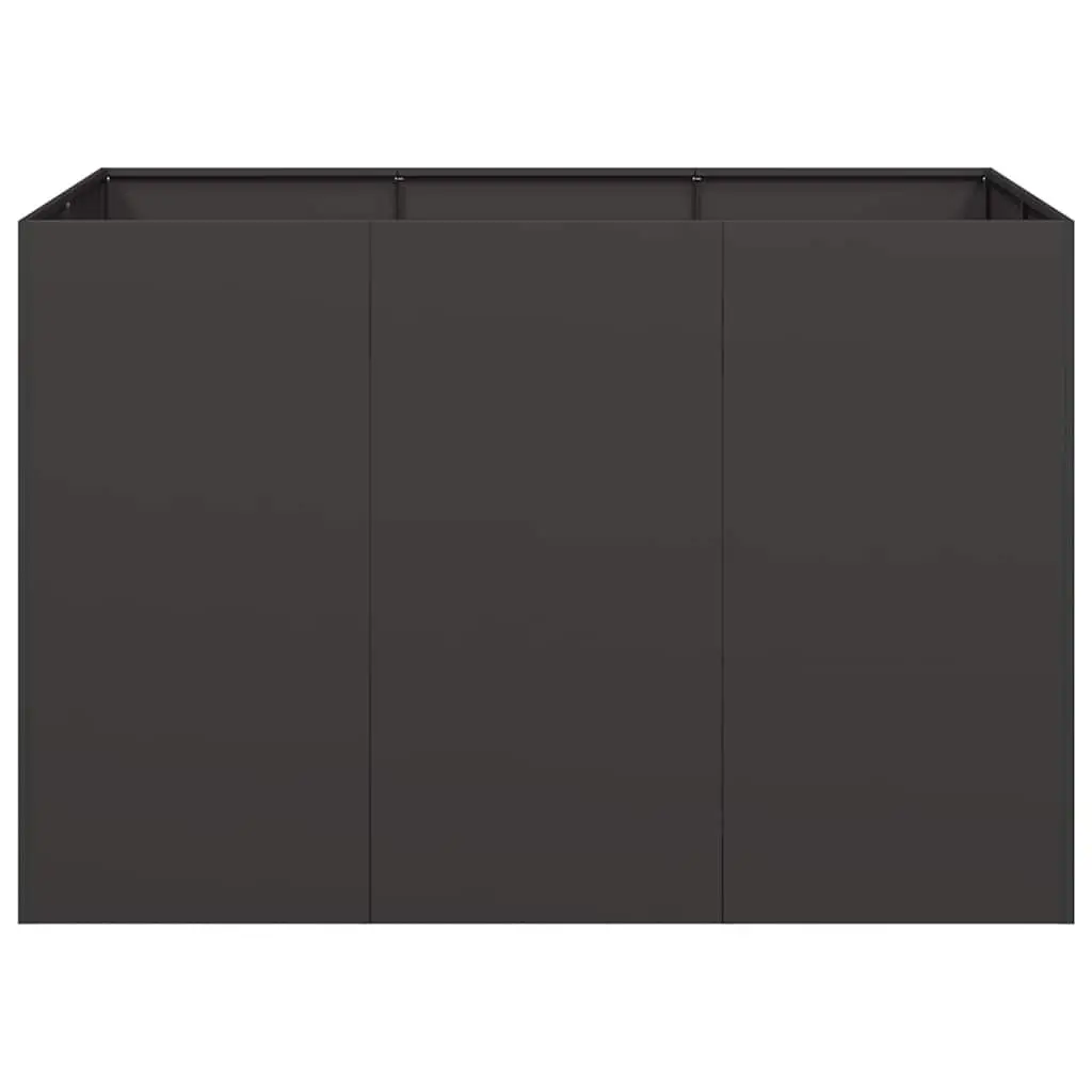 Steel Planter Box Raised Garden Bed 120x80x80cm Black Outdoor