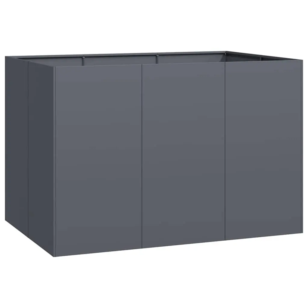 Steel Planter Raised Garden Bed Box Outdoor 120x80x80 cm Anthracite