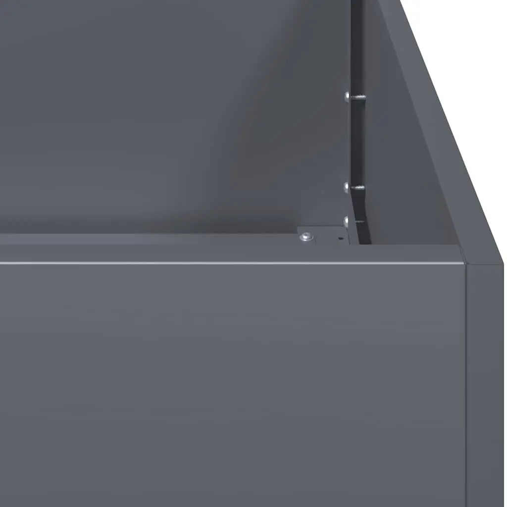 Steel Planter Raised Garden Bed Box Outdoor 120x80x80 cm Anthracite