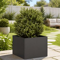 Value-Driven Black Steel Planter Box for Outdoor Use