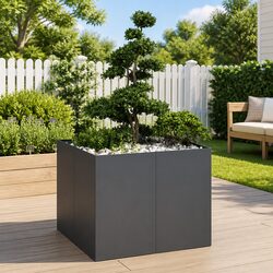 Reliable Anthracite Steel Planter Box for Your Garden Needs