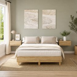 Warm Brown Bed Frame 135x190 cm for Comfort and Support