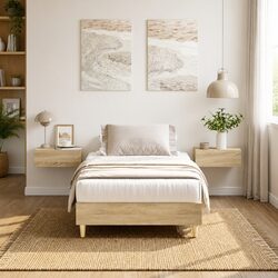 Sonoma Oak Bed Frame 90x190 cm - Durability Meets Comfort