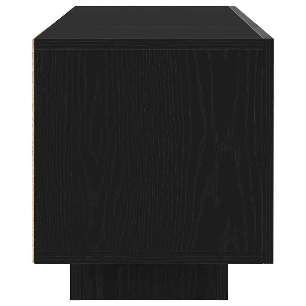 TV Cabinet Black Modern Living Room Storage Unit Engineered Wood 160x35x40cm