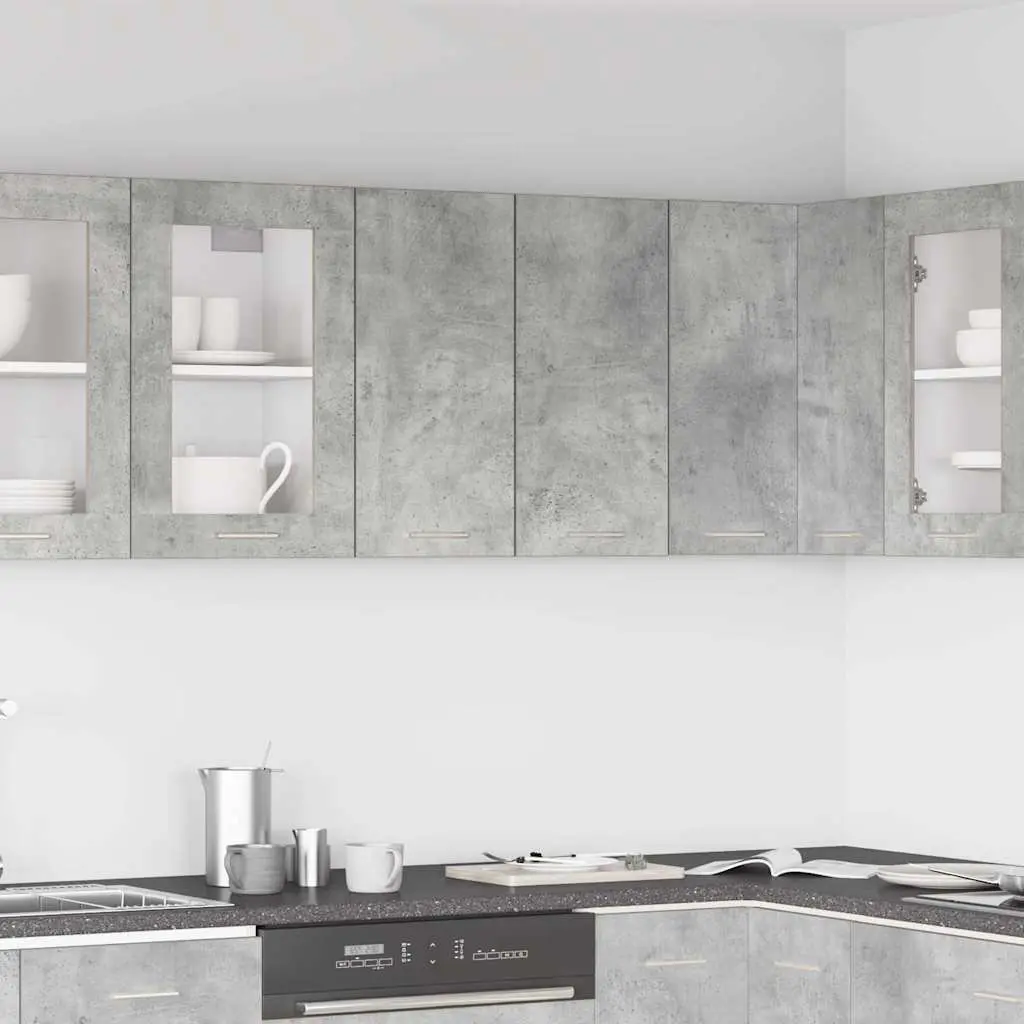Kitchen Cabinet Storage Unit Grey 60x31x60cm Engineered Wood Wall-Mounted