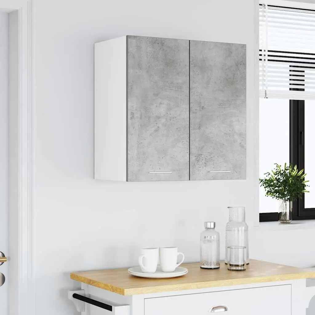 Kitchen Cabinet Storage Unit Grey 60x31x60cm Engineered Wood Wall-Mounted