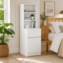 Bedside Cabinet Nightstand Storage Table Engineered Wood Left Right Door