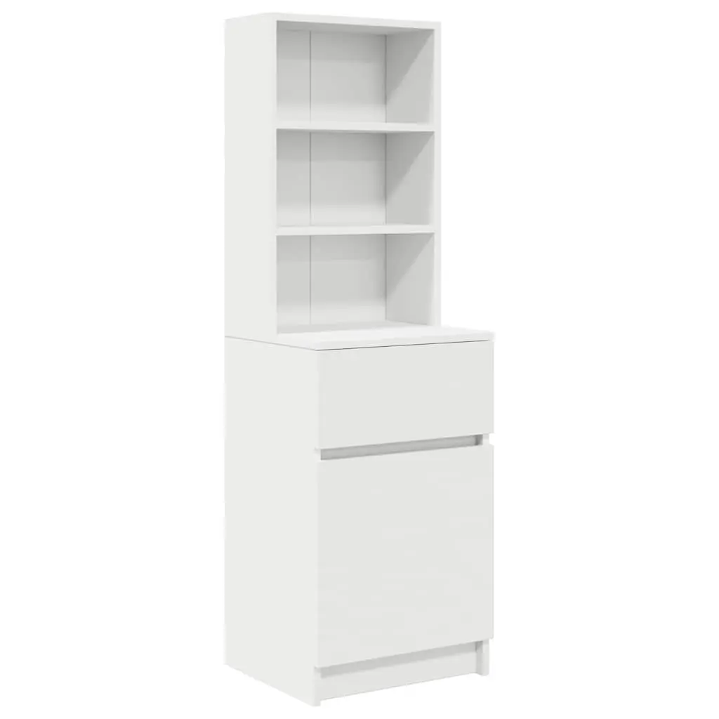 Bedside Cabinet Storage Table Engineered Wood Brown Left Right Door